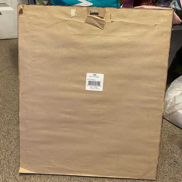 Old Vtg WATERCOLOR Art PAINTING ? FLORAL POT Wood Framed WALL HANGING 17”x20” - Picture 5 of 8